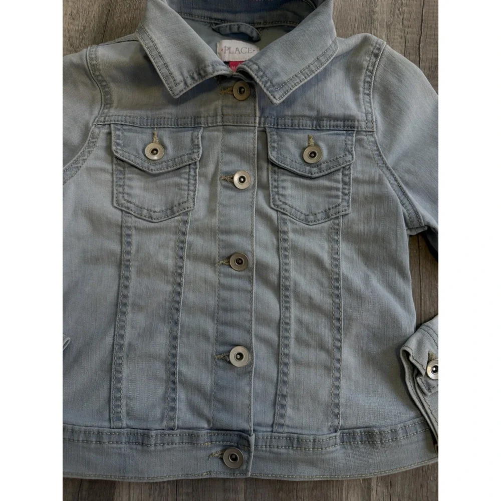 Lot of 3 Girls' Blue Denim Jean Jackets Pockets  And Jeans Size M 7/8 And 7